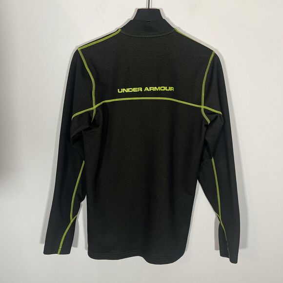 Under Armour Cold Gear 1/4 Zip Pullover Fitted‎ 1232672 Mens Size M Black - Picture 2 of 8
